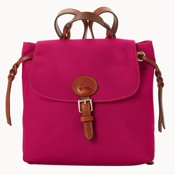 Dooney & Bourke Vibrant Pink Nylon Flap Backpack - Like New!